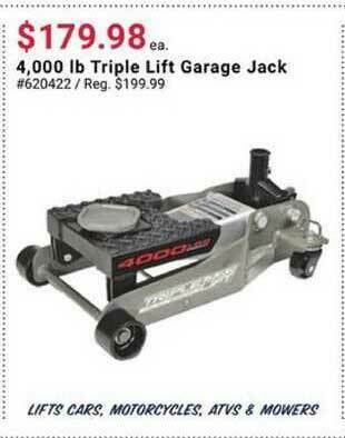 Pep Boys 4,000 Lb Triple Lift Garage Jack offer