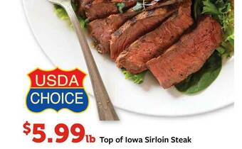Fareway Top Of Lowa Sirloin Steak offer