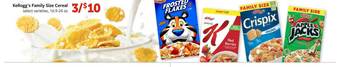 Fareway Kellogg's Family Size Cereal offer