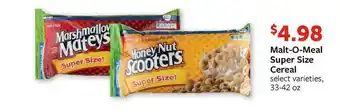 Fareway Malt-o-meal Super Size Cereal offer