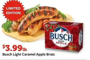 Fareway Busch Light Caramel Apple Brats offer