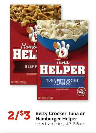 Fareway Betty Crocker Tuna Or Hamburger Helper offer
