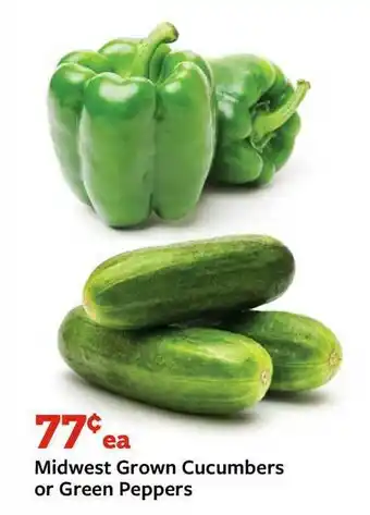 Fareway Midwest Grown Cucumbers Or Green Peppers offer