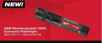 Fastenal Usb Rechargeable 1100l Compact Flashlight offer