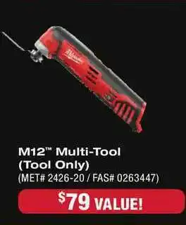 Fastenal M12 Multi-tool offer