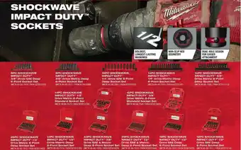 Fastenal Milwaukee Shockwave Impact Duty Sockets offer