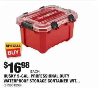 The Home Depot Hysky 5-gal. Professional Duty Waterproof Storage Container Wit... offer