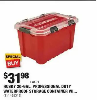 The Home Depot Hysky 20-gal. Professional Duty Waterproof Storage Container Wi... offer