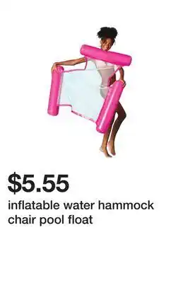 Five Below Inflatable water hammock chair pool float offer