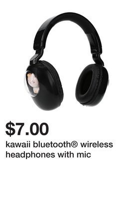 Five Below Kawaii bluetooth® wireless headphones with mic offer