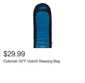 Costco Coleman 30°f hybrid sleeping bag offer