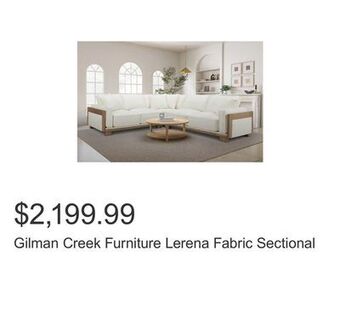 Costco Gilman creek furniture lerena fabric sectional offer