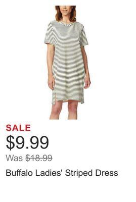 Costco Buffalo ladies' striped dress offer