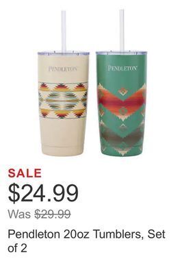 Costco Pendleton 20oz tumblers, set of 2 offer