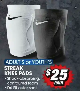 Big 5 Adult's Or Youth's Streak Knee Pads offer