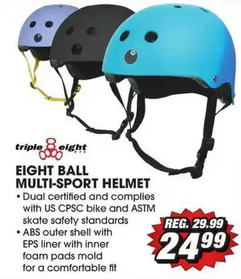 Big 5 Triple Eight Eight Ball Multi-Sport Helmet offer