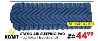 Big 5 Klymit Static Air Sleeping Pad 72 offer