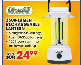 Big 5 LitezAll 3500-Lumen Rechargeable Lantern offer