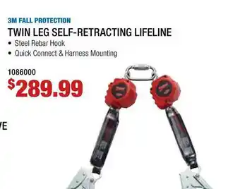 Fastenal 3M Fall Protection Twin Leg Self-Retracting Lifeline offer