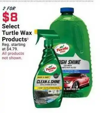 Pep Boys Select Turtle Wax Products offer