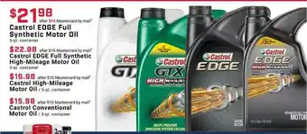 Pep Boys Castrol Edge Full Synthetic Motor Oil, Castrol Edge Full Synthetic High-Mileage Motor Oil, Castrol High-Mileage Motor Oil Or offer