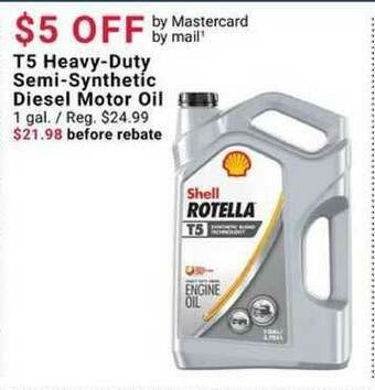 Pep Boys T5 Heavy-Duty Semi-Synthetic Diesel Motor Oil offer