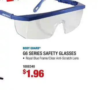 Fastenal Body Guard® G6 Series Safety Glasses offer