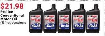 Pep Boys Proline Conventional Motor Oil offer