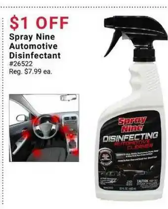 Pep Boys Spray Nine Automotive Disinfectant offer
