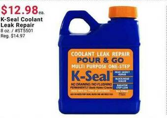 Pep Boys K-Seal Coolant Leak Repair offer
