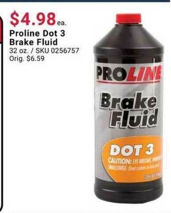Pep Boys Proline Dot 3 Brake Fluid offer