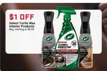 Pep Boys Select Turtle Wax Interior Products offer