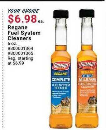 Pep Boys Regane Fuel System Cleaners offer