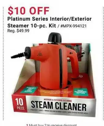 Pep Boys Platinum Series Interior-Exterior Steamer 10-Pc. Kit offer