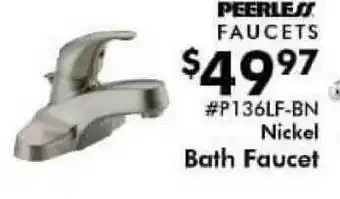 Valu Home Centers Peerless Faucets Nickel Bath Faucet offer