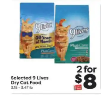 Weis Markets Selected 9 Lives Dry Cat Food offer