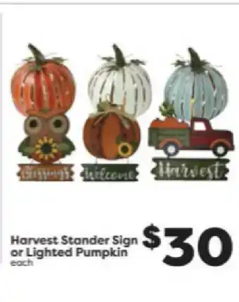 Weis Markets Harvest Stander Sign Or Lighted Pumpkin offer