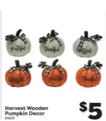 Weis Markets Harvest Wooden Pumpkin Decor offer