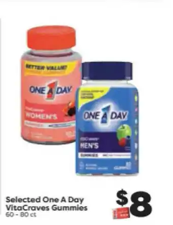 Weis Markets Selected One A Day VitaCraves Gummies offer