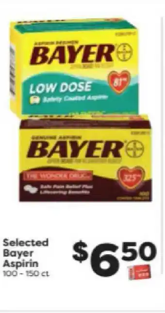Weis Markets Selected Bayer Aspirin offer