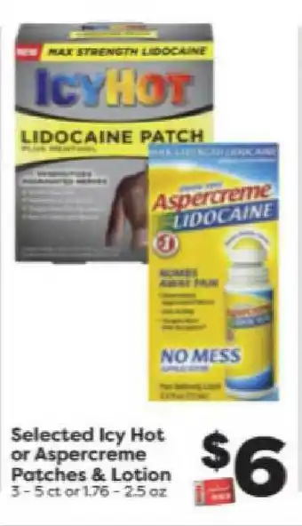 Weis Markets Selected Icy Hot Or Aspercreme Patches & Lotion offer