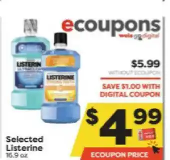 Weis Markets Selected Listerine offer