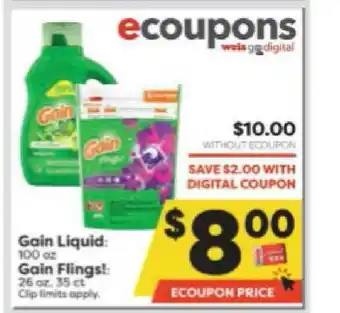 Weis Markets Gain Liquid Or Gain Flings! offer