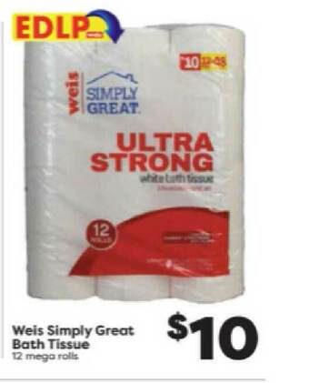 Weis Markets Weis Simply Great Bath Tissue offer
