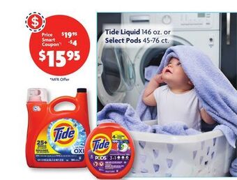 Family Dollar Tide liquid 146 oz. or select pods 45-76 ct. offer