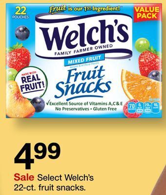 Target Select welch's 22-ct. fruit snacks offer
