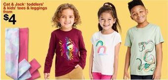 Target Cat & jack™ toddlers' & kids' tees & leggings offer