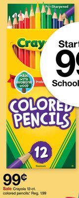 Target Crayola 12-ct. colored pencils offer