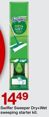 Target Swiffer sweeper dry + wet sweeping starter kit offer