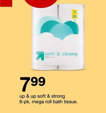 Target Up & up soft & strong 6-pk. mega roll bath tissue offer